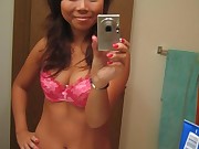 Hot and sexy Asian chick selfshooting