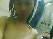 Kinky Asian GF camwhoring in the shower