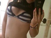 Naughty brunette babe being such a cock tease