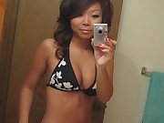 Hot and sexy Asian chick selfshooting