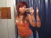 Hot and sexy Asian chick selfshooting